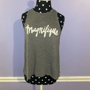 Gray magnifique tank top